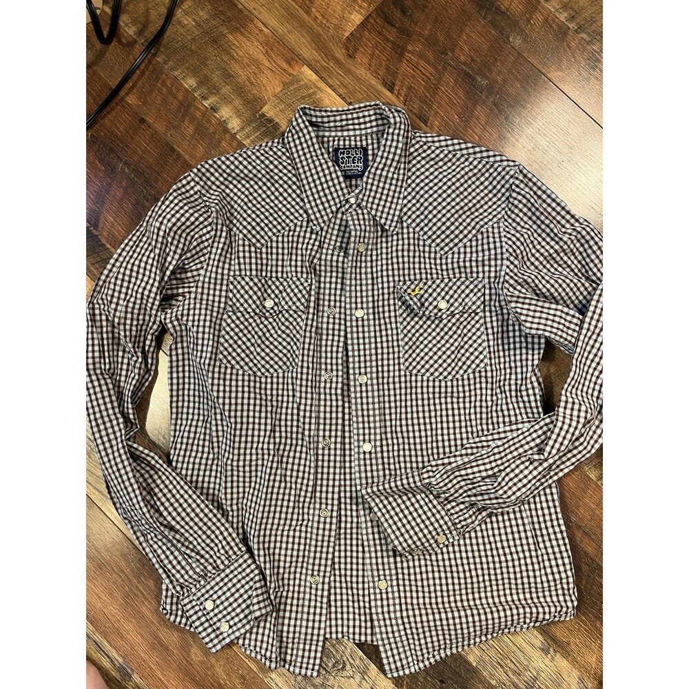 Hollister Western Pearl Snap Shirt Lot 3 Small Plaid Long Sleeve Button Up - Picture 10 of 11